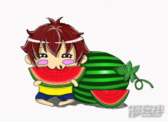 西瓜動漫圖，夏日友情的甜蜜時光之旅