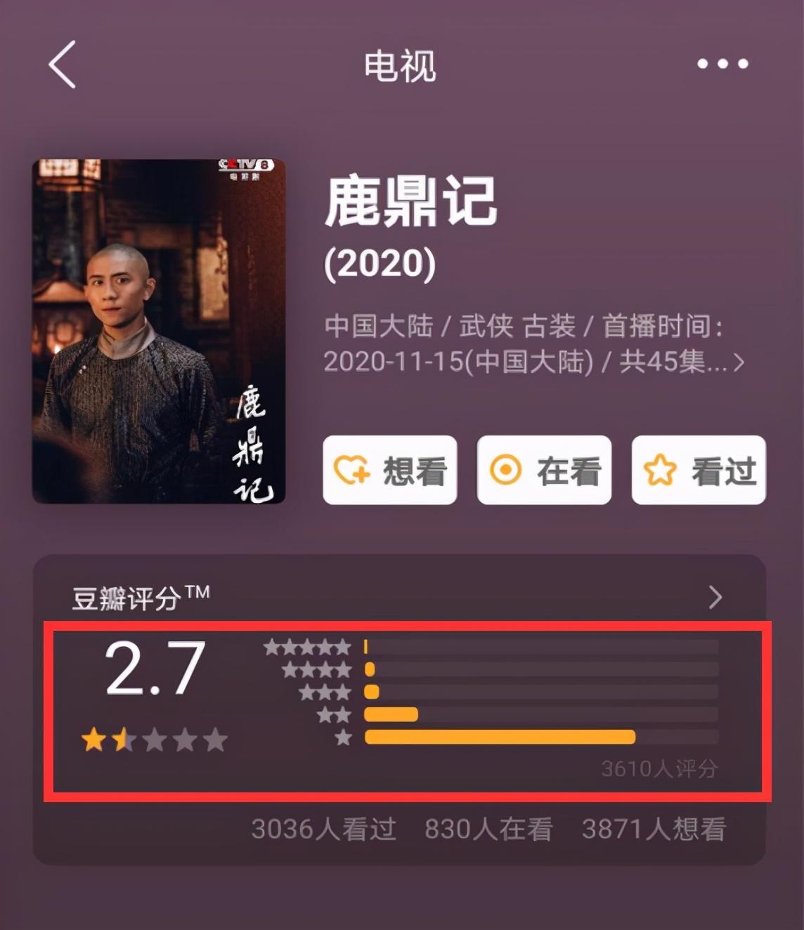 鹿鼎記豆瓣最新評分，科技重塑經典武俠世界