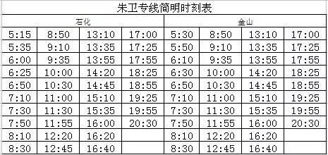 朱衛(wèi)線高速最新時刻表重磅更新??出發(fā)前必看！